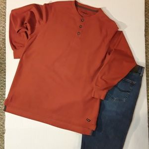 #109: STANLEY WAFFLE PRINT HENLEY SHIRT